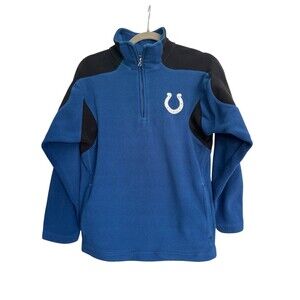 Team Apparel Indianapolis Colts Long Sleeve Quarter Zip Sweatshirt Size Medium